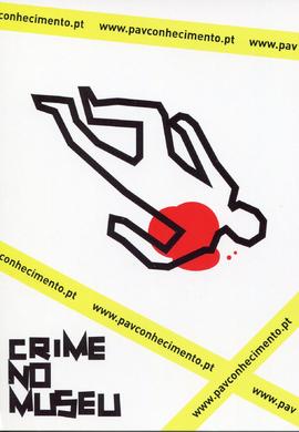 Convite da exposição Crime no Museu