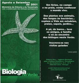 Folheto Biologia no Verão 2001