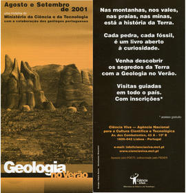 Folheto Geologia no Verão 2001