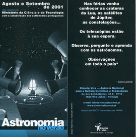 Folheto Astronomia no Verão 2001